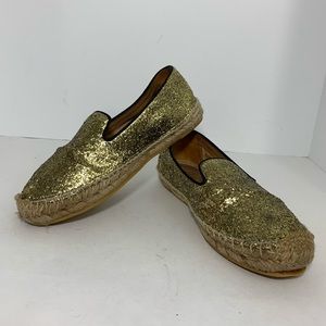 Marc by Marc Jacobs gold glitter espadrille 8